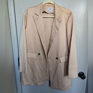 The Drop Satin Shell Oversized Blazer